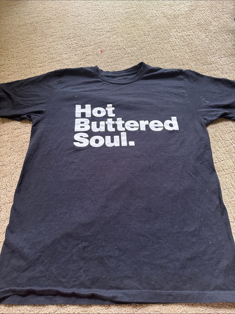 Issac Hayes, Black 'Hot Buttered Soul' Graphic Short Sleeve Tee